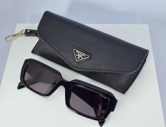 Prada Line PS 27ZS 16K08Z Men’s Square Sunglasses in Black with Gray Lens