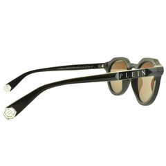 NEW!! PHILIPP PLEIN SPP002 700G 51-22-145 Black Round Full Rim Mens Sunglasses