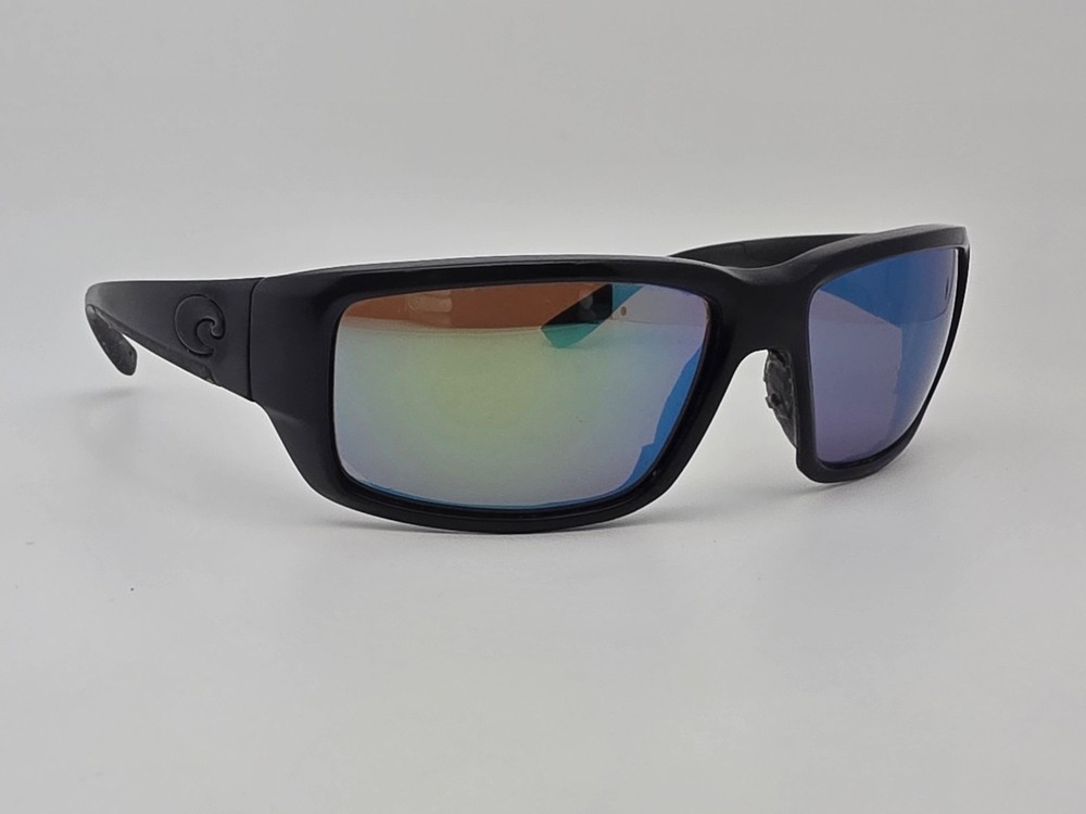 Costa Del Mar Fantail Blackout Frame 580G Polarized Green Mirror Lens Sunglasses