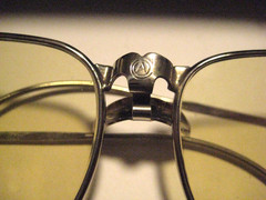 American Optical AO Unknown Aviator Pilot Sunglasses Silver Frame W/ Case