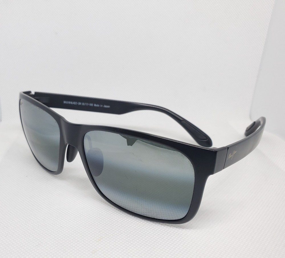 Maui Jim Red Sands MJ432-2M Matte Black Sunglasses 59-17-140 Neutral Grey Lens