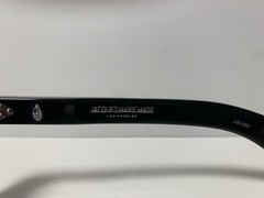 Jacques Marie Mage Taos Hopper Square Sunglasses Black Acetate Purple Glass