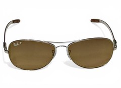 Ray Ban RB8301 004/M7 Carbon Fiber Polarized Dark Brown Sunglasses 59-14mm RARE
