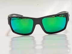 Costa Tailfin Sunglasses Medium Matte Black Green Mirror 580 glass lens