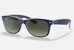 New RAY-BAN RB2132 6053/71 Crystal Navy Blue Wayfarer Sunglasses ItalyUV400 55mm