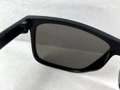 Blue Mirror Lenses Matte Black Frames Square Sunglasses 908P MADE IN CHINA