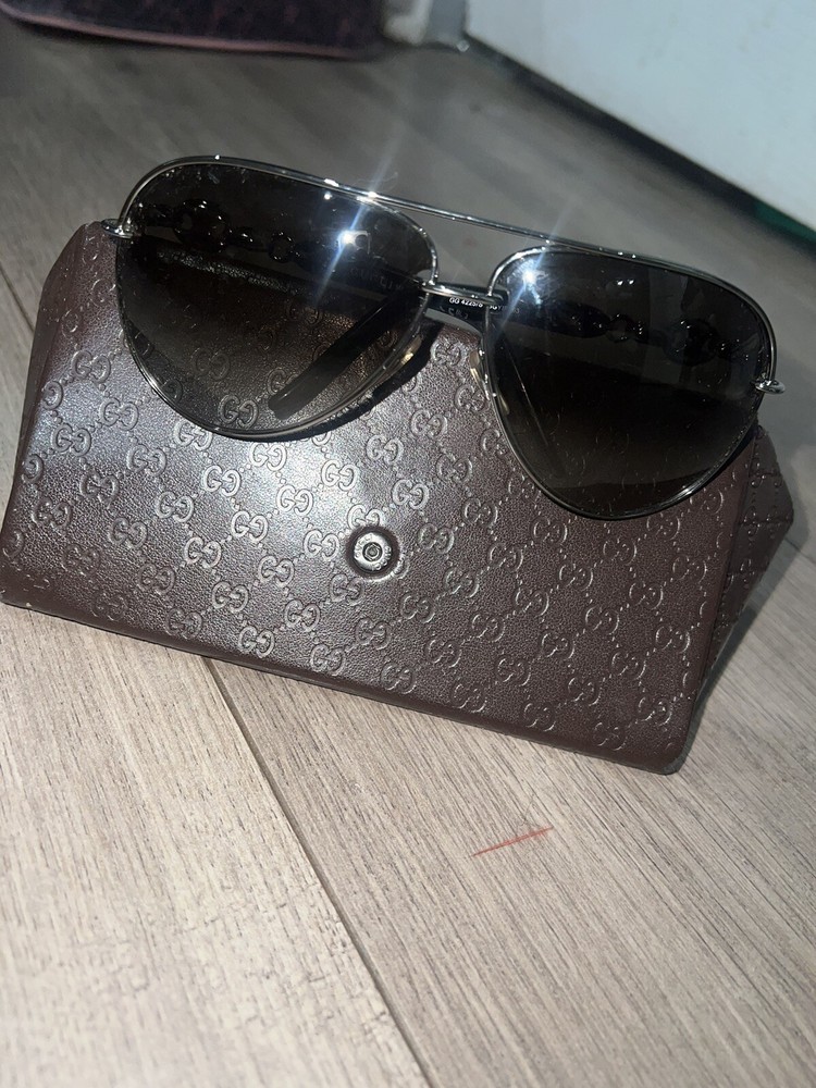 Gucci GG0062S 003 57 Unisex Aviator Sunglasses