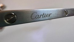 Cartier CT0194S 001 58-17 Unisex Aviator Sunglasses – Silver/Gray TITANIUM