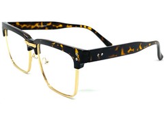 Men’s Classy Elegant Modern RETRO Clear Lens EYE GLASSES Square Tortoise Frame