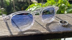 Men Blue Gradient Sunglasses Johnny Depp Sunglasses handmade blue sunglasses
