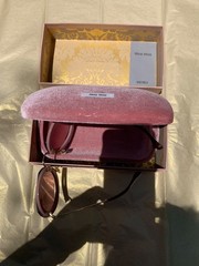 Miu Miu dusty rose/gold frame sunglasses, excellent condition, no scratches