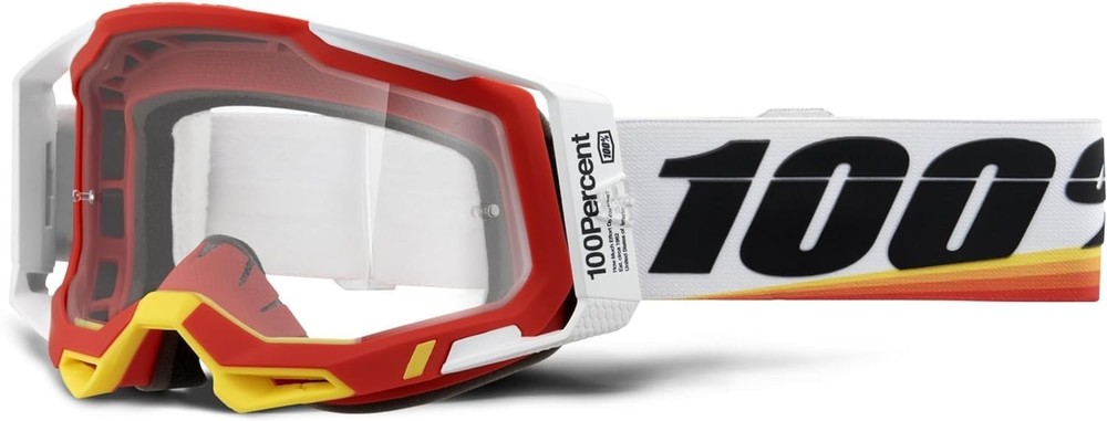 Racecraft 2 Mountain Bike & Motocross Goggles Protective Eyewear, Clear Lens