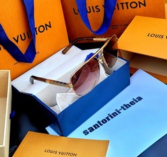 LOUIS VUITTON ATTITUDE SUNGLASSES Z0259U GOLD FRAMED [PRE-OWNED]