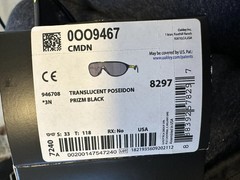 Oakley Men’s OO9467 CMDN Sunglasses Translucent Poseidon Prizm Black Sz L 133 mm
