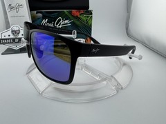 MAUI JIM RED SANDS MJ B432-2M MATTE BLACK W/ BLUE HAWAII POLARIZED SUNGLASSES