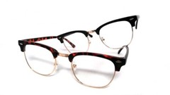 WOMEN/MEN Fashion Club Style Glasses Clear Lens Half Frame Retro Nerd Eyewear