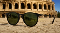 Ray-Ban Erika RB4171 Classic Polarized Sunglasses Frame Black Frame G-15 Green