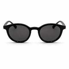 Simple Round Black Frame Retro Sunglasses with UV Protection Coating