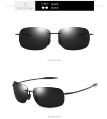Lightweight Rimless Square Sunglasses Men Women Outdoor Driving Glasses New