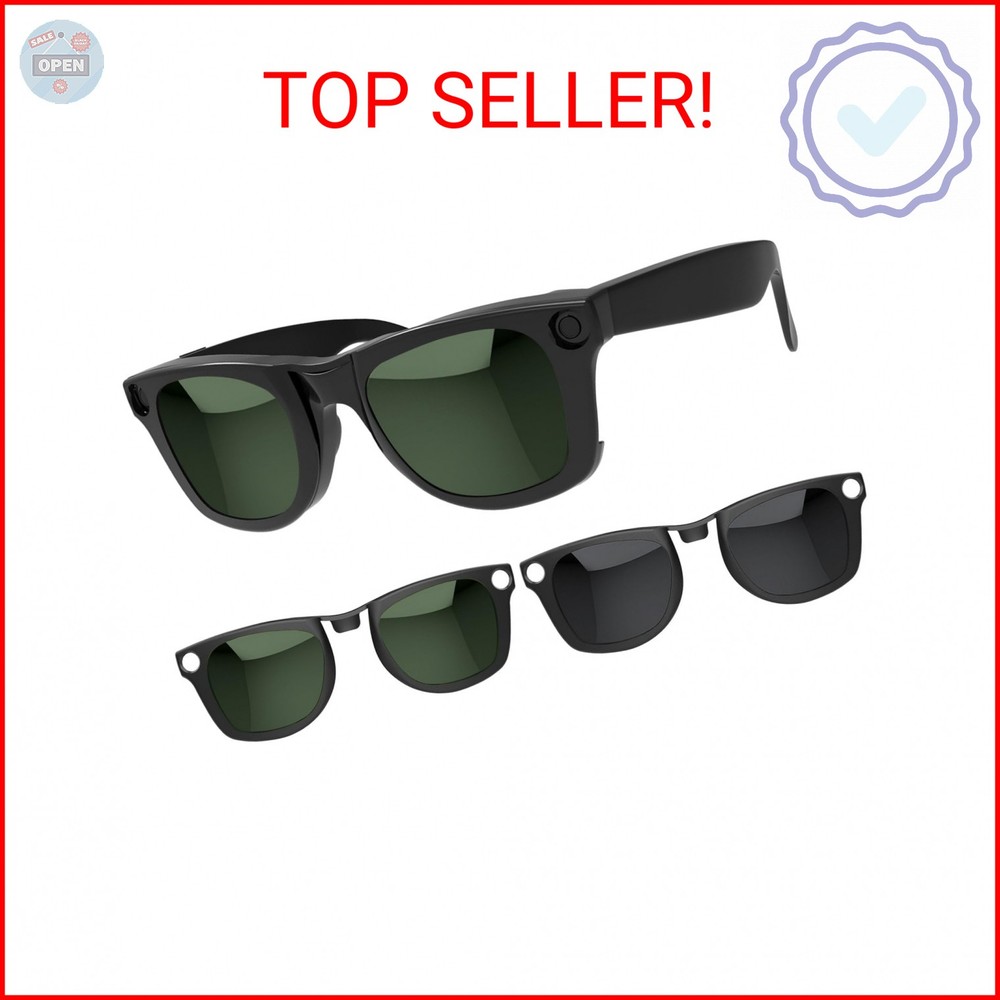 2Pcs Polarized Clip for Ray-Ban Meta Wayfarer & Gen 2 (RW4008/RW4012, L Size, 53
