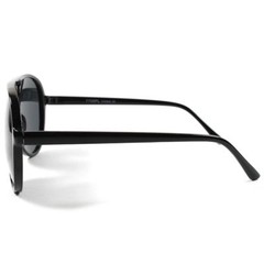 Vintage Retro 80s Oversized Anti Glare Mens Womens Black Polarized Sunglasses