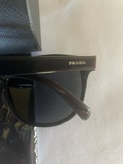 Men’s PRADA SPR 13T-F 1AB-5S0 Black/Dark Gray Lens Sunglasses PR 13T-FS