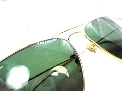 Ray-Ban RB 3136 001 Gold/Green Lenses 58-15 Mens Sunglasses Frames Italy