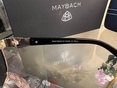 Maybach Uni-Sex CF58519 Square Rimless Sunglasses Gold Frame Gray Tinted UV400