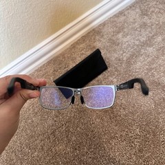 ANYLUV TC4571-2 Blue Light Blocking Glasses Gunmetal Grey Carbon Fiber Style