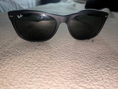Ray-Ban New Wayfarer RB2132 622/58 Matte Rubber Black Polarized 55 mm Sunglasses