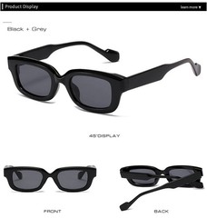 Small Rectangle Sunglasses Candy Color UV400 Square Frame Casual Travel Wear