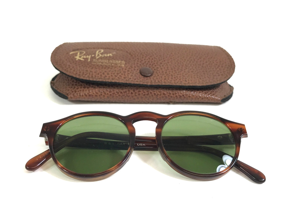 Vintage B&L Ray-Ban Sunglasses W0931 WYA0 Gatsby Style 1 Tortoise w Green Lenses