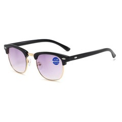 2Pack Men Reading Glasses Sunglasses Square Bifocal Lens Anti-Blue Light Eyewear