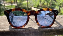 Vintage Blue Sunglasses Men Solid Acetate Tortoise Glasses Women Skyblue Glasses