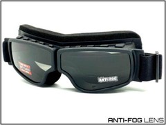 MOTORCYCLE Riding Padded Safety Protective GOGGLES Anti-Fog Lens Fit Over Helmet