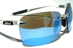NEW* REVO DESCEND CLEAR Crystal POLARIZED Blue Water Lens Sunglass 1070xl 09 BL