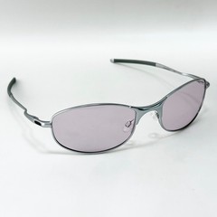 Oakley Tightrope OO4040 polarized sunglasses, silver frame / light purple lenses