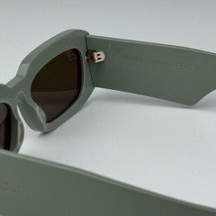 Gucci Men AUTHENTIC Sunglasses Solid Sage Brown Rectangle GG1426S 004 BRAND NEW