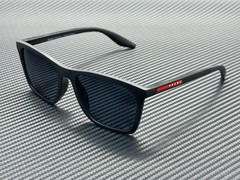 PRADA LINEA ROSSA PS B08S 1BO02G Matte Black Grey Polarized Men’s 56 mm Sunglass