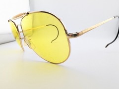 Randolph Engineering Sunglasses, 6 1/2 R/E 23K GP Gold, Metal, USA United States