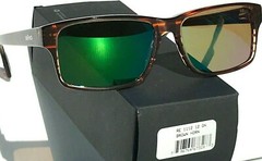 NEW Revo FINLEY Brown Horn polished POLARIZED Green ECO Sunglass 1112 12 GN