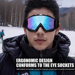 Motorcycle Goggles with Face Mask Windproof, Dustproof, Racing Ski Goggles