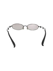 Charmant Line Art XL1007 Sunglasses Black Metal Full Rim Oval