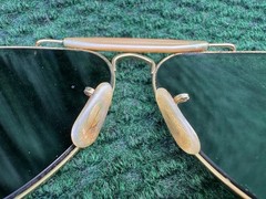 Vintage Ray-Ban Bausch & Lomb B&L Made in USA Gold Aviator Sunglasses 62-14