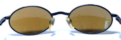 Vintage REVO 1111 001/02 PYTHON Black Metal Oval Mirror Sunglasses Made in Italy