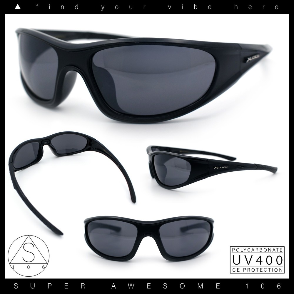 Xloop Performance Wrap Oval Sunglasses UV400 Sleek Sport Fit Lightweight Frame
