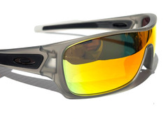 NEW Oakley TURBINE ROTOR Matte Grey POLARIZED Galaxy Ruby Lens Sunglass 9307