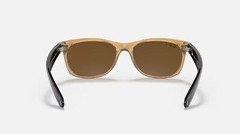 Ray Ban New Wayfarer Polarized Brown 55 mm Sunglasses RB2132 945/57 55-18