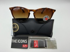 Ray-Ban Erika Classic RB4171 Polarized Gradient Sunglasses Matte Tortoise/ Brown