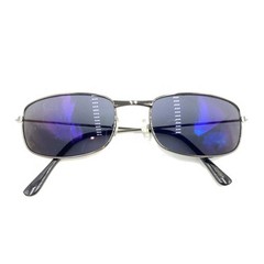 Dark Gunmetal Rectangle Sunglasses Gray Lens 140 Designer Fashion Men Women